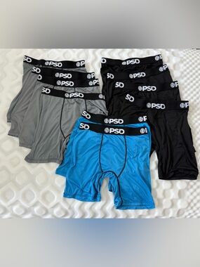 PSD Men’s Athletic Boxer Briefs - Bright Blue & Black